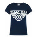 Navy - Front - Marvel Childrens-Girls Official Captain America Civil War Team Cap T-Shirt