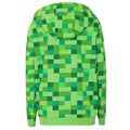 Pixel Green - Back - Minecraft Childrens-Boys Creeper Character Hoodie