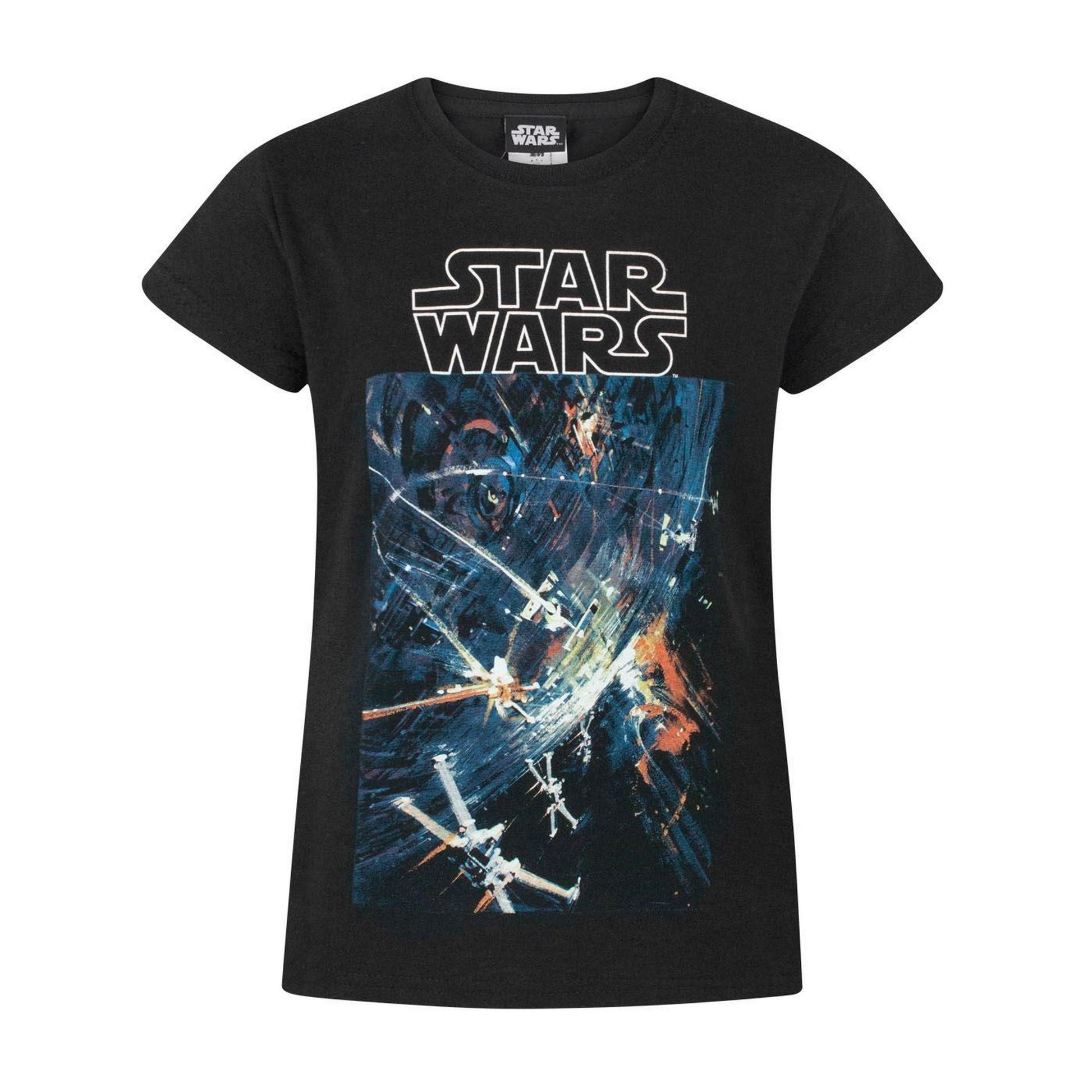 Multicoloured - Front - Star Wars Childrens-Girls Official Death Star T-Shirt