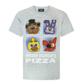 Light Grey-Navy - Back - Five Nights At Freddys Childrens-Boys Character Panel Pyjama Set