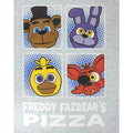 Light Grey-Navy - Side - Five Nights At Freddys Childrens-Boys Character Panel Pyjama Set