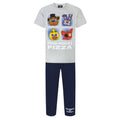Light Grey-Navy - Front - Five Nights At Freddys Childrens-Boys Character Panel Pyjama Set
