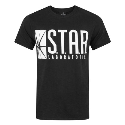 Black - Front - Flash Mens TV Star Laboratories T-Shirt