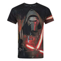 Black - Front - Star Wars Mens Force Awakens Kylo Ren Lightsabre Sublimation T-Shirt