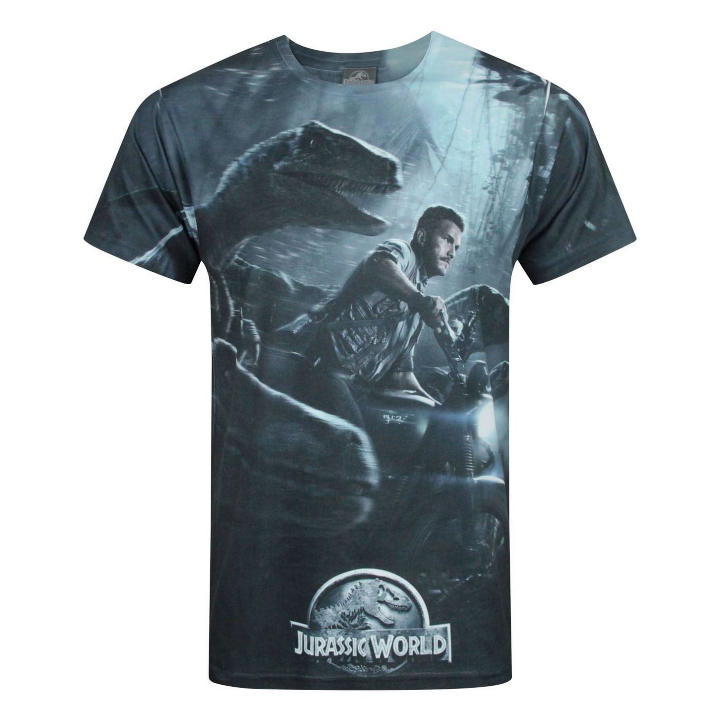 Black - Front - Jurassic World Mens Sublimation T-Shirt