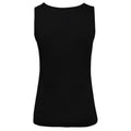 Black - Back - Flash Womens-Ladies Distressed Logo Vest