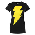 Black - Front - Shazam Womens-Ladies Logo T-Shirt