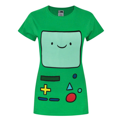 Green - Front - Adventure Time Womens-Ladies BMO T-Shirt