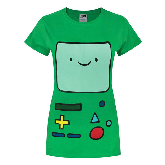 Green - Front - Adventure Time Womens-Ladies BMO T-Shirt