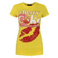 Yellow - Front - Worn Womens-Ladies Cherry Coke Taste Of The 80s T-Shirt