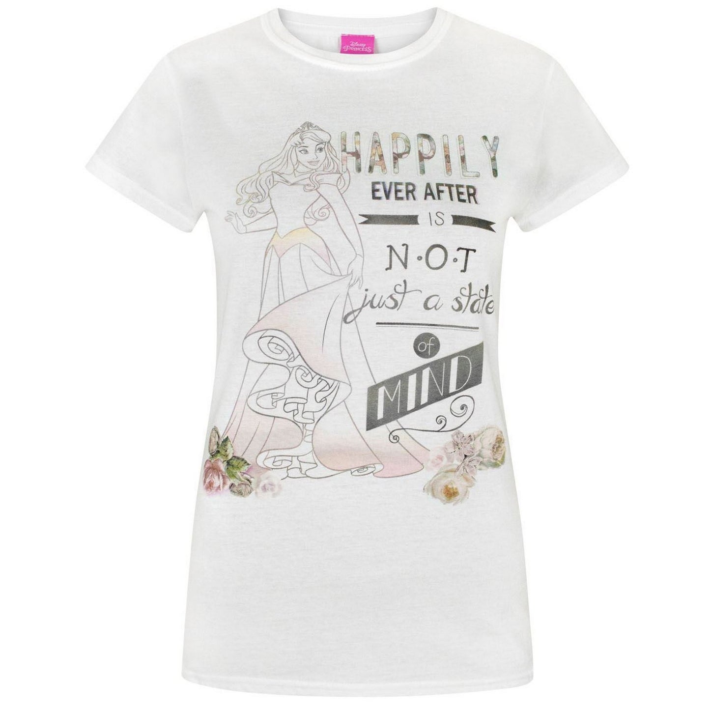 White - Front - Disney Womens-Ladies Sleeping Beauty Happily Ever After T-Shirt