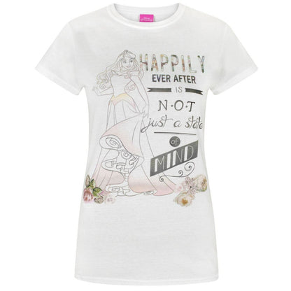 White - Front - Disney Womens-Ladies Sleeping Beauty Happily Ever After T-Shirt