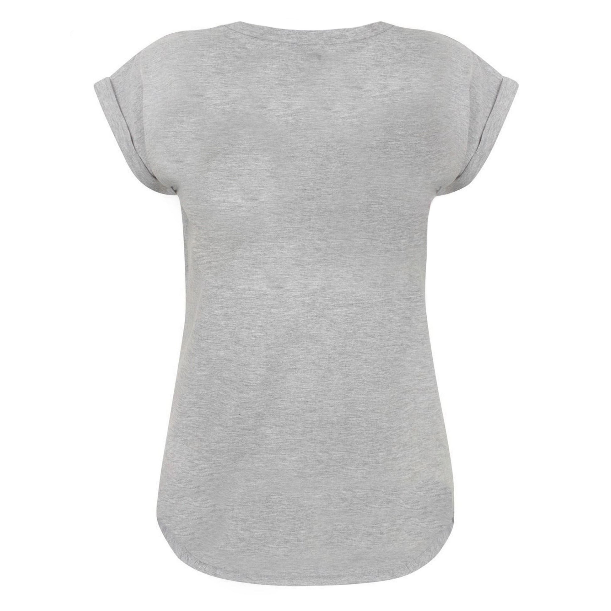 Grey-Pink - Back - Star Wars Womens-Ladies Rogue One Dipped Hem T-Shirt