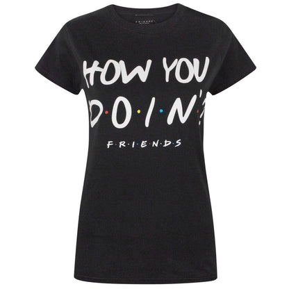 Black - Front - Friends Womens-Ladies How You Doin´ T-Shirt