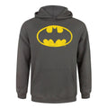 Charcoal - Front - DC Comics Batman Mens Distressed Logo Hoodie