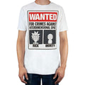 White - Side - Rick And Morty Mens Wanted T-Shirt