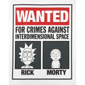 White - Lifestyle - Rick And Morty Mens Wanted T-Shirt