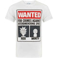 White - Front - Rick And Morty Mens Wanted T-Shirt