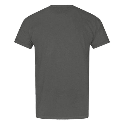 Charcoal - Back - Justice League Mens Batman Logo T-Shirt