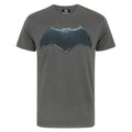 Charcoal - Front - Justice League Mens Batman Logo T-Shirt