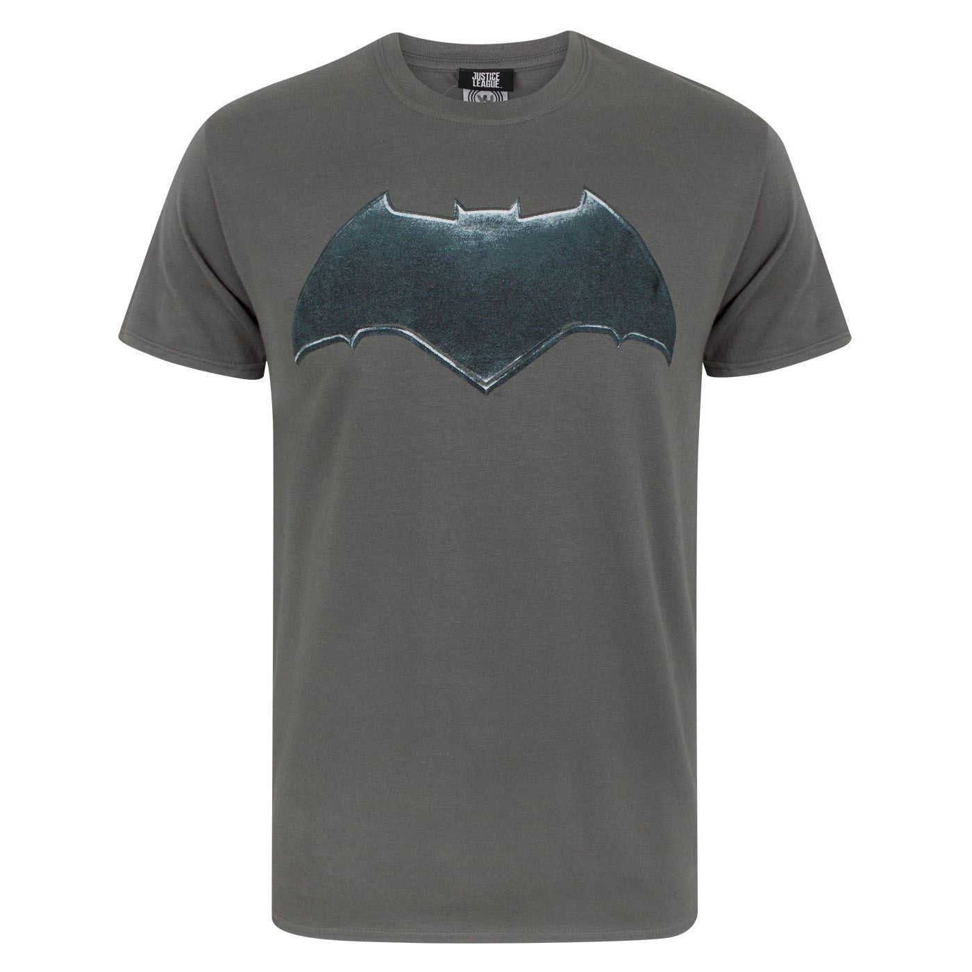 Charcoal - Front - Justice League Mens Batman Logo T-Shirt