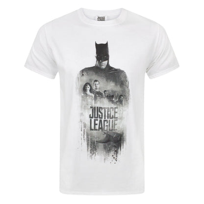 White - Front - Justice League Mens Character Line Up T-Shirt