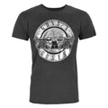 Charcoal-Silver - Front - Amplified Official Mens Guns N Roses Foil Drum T-Shirt