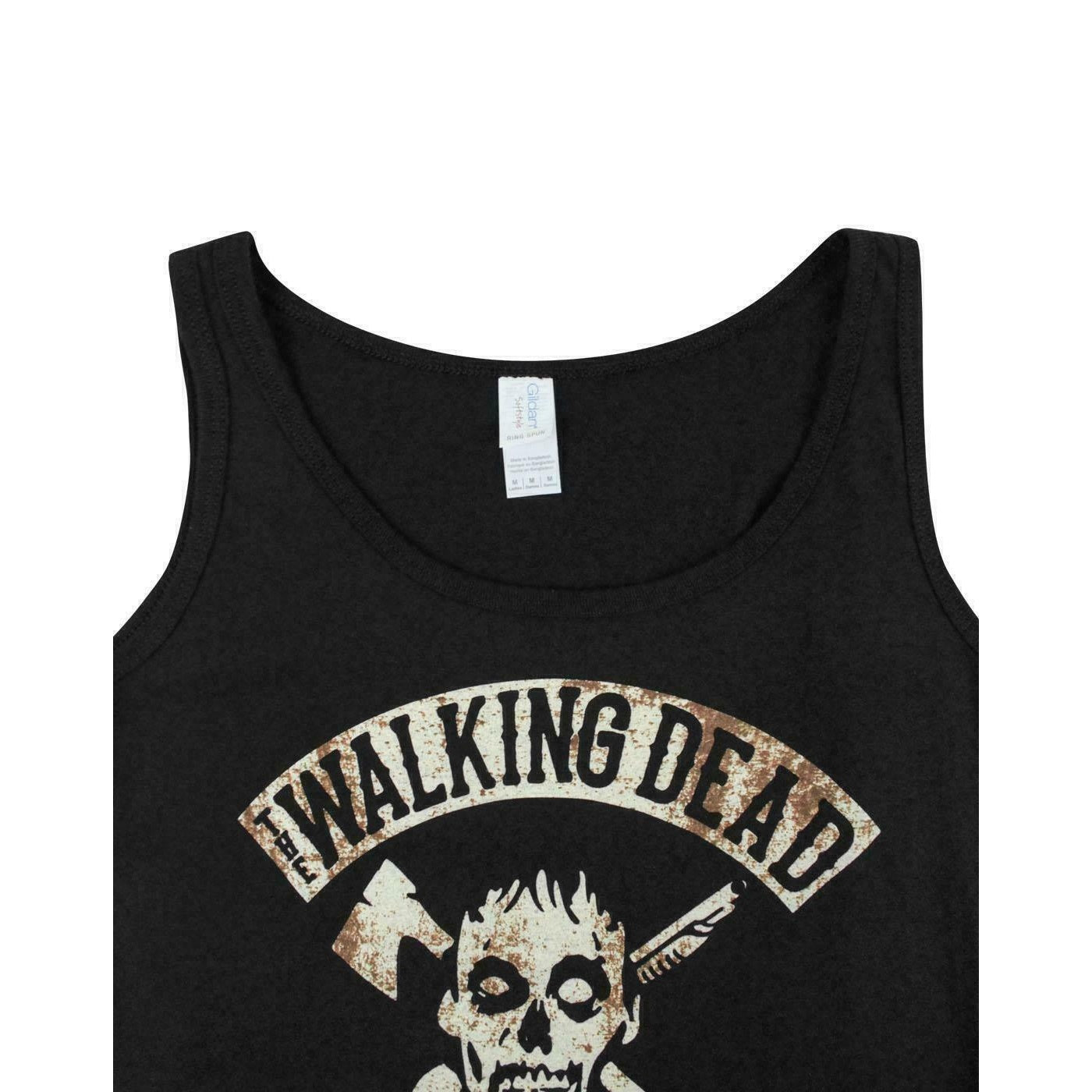 Black - Back - The Walking Dead Womens-Ladies Survivor Tank Top