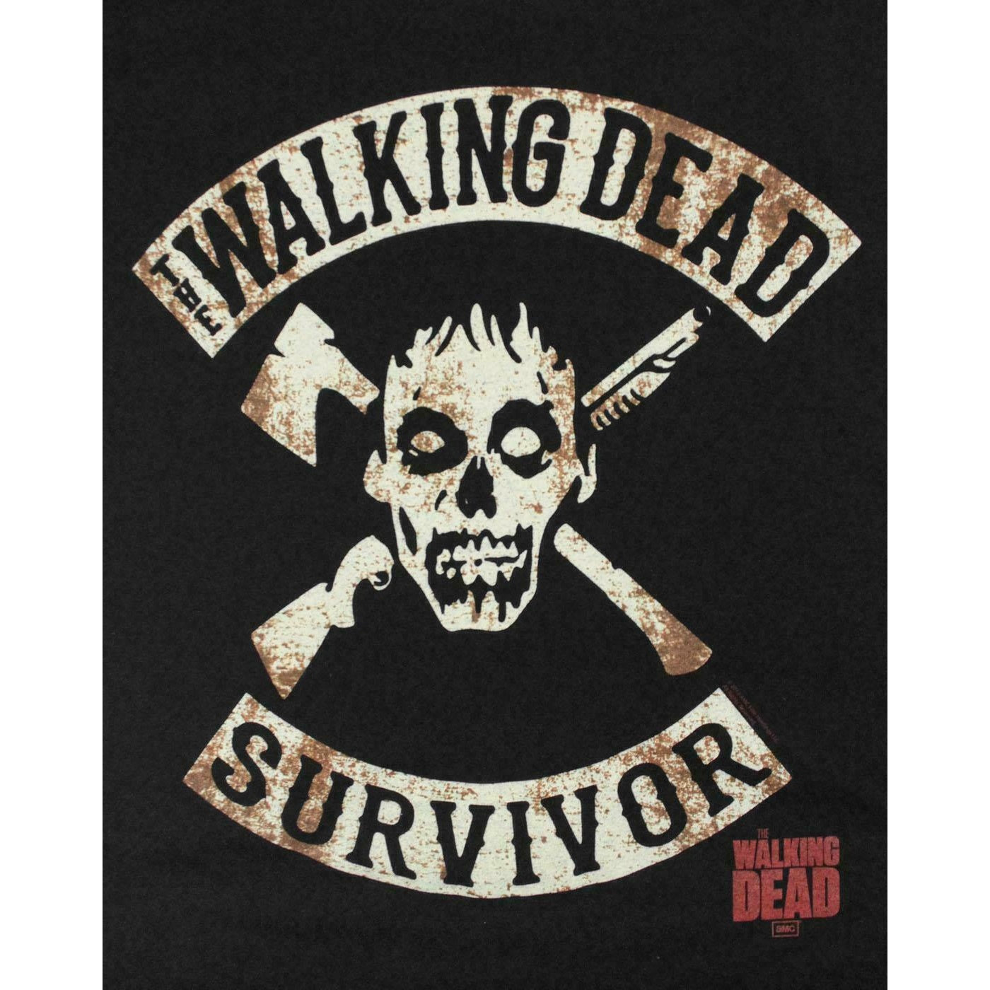 Black - Side - The Walking Dead Womens-Ladies Survivor Tank Top