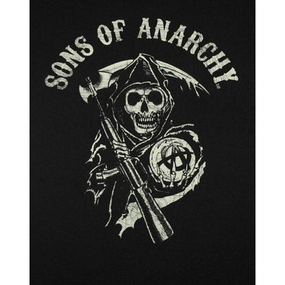 Black - Side - Sons Of Anarchy Official Mens Reaper Mens T-Shirt