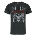 Charcoal - Front - Amplified Official Mens Guns N Roses Deaths Head T-Shirt