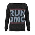 Charcoal - Front - Amplified Womens-Ladies Run DMC Logo Speckled Sweater