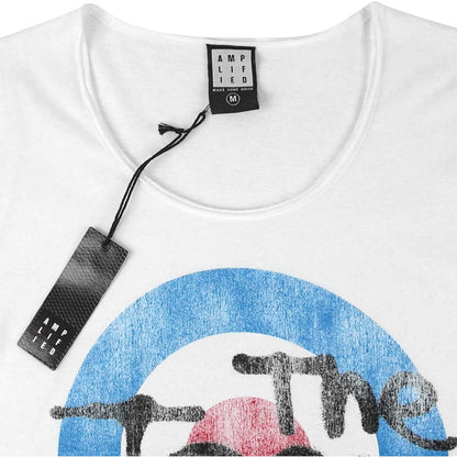 White - Back - Amplified Womens-Ladies The Jam Logo T-Shirt