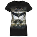 Black - Front - Batman Womens-Ladies Arkham Knight Batmobile T-Shirt