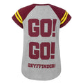 Grey-Maroon - Side - Harry Potter Official Girls Gryffindor Quidditch Team Captain T-Shirt