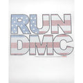 White - Back - Amplified Womens-Ladies Run DMC USA Diamante T-Shirt