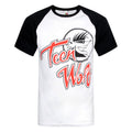 White-Black - Front - Teen Wolf Official Mens Logo Raglan T-Shirt