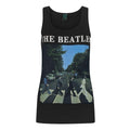 Black - Front - The Beatles Womens-Ladies Abbey Road Sleeveless Tank Top