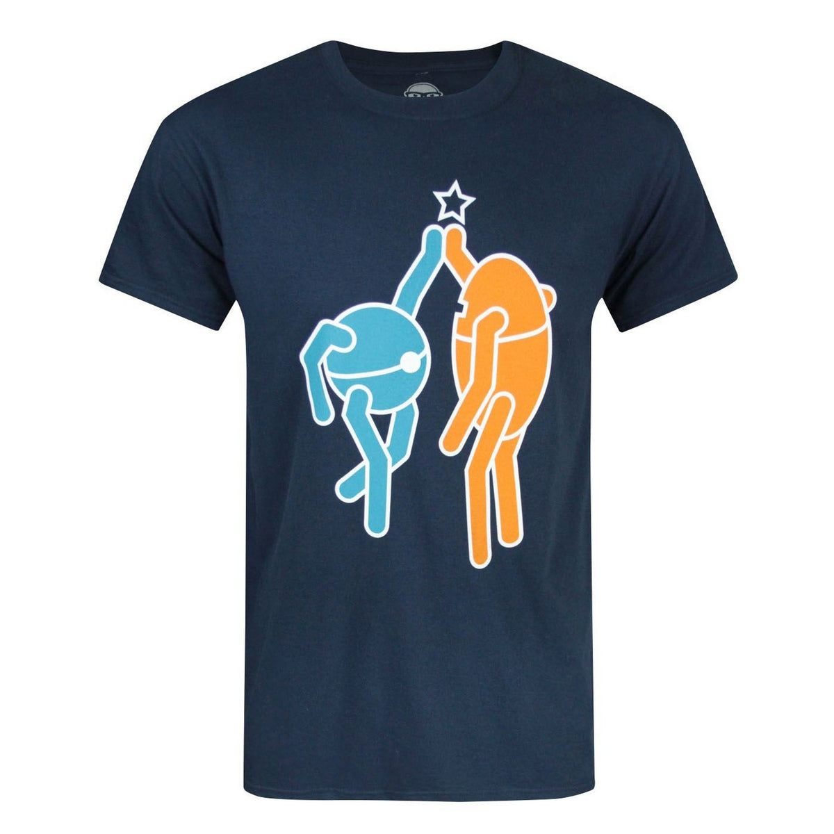 Blue - Front - Portal 2 Official Mens Hi Five T-Shirt