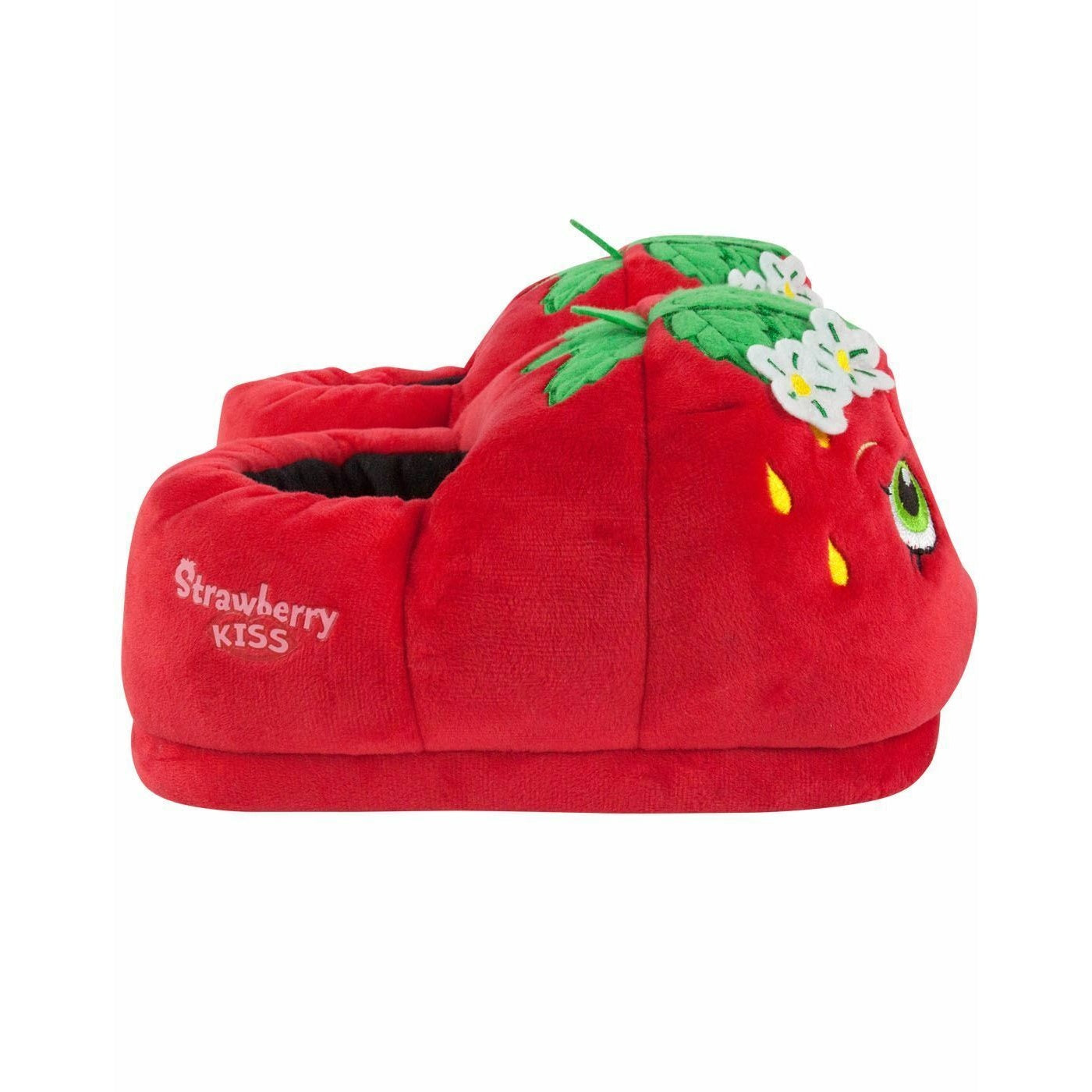 Red - Back - Shopkins Womens-Ladies Strawberry Kiss 3D Slippers