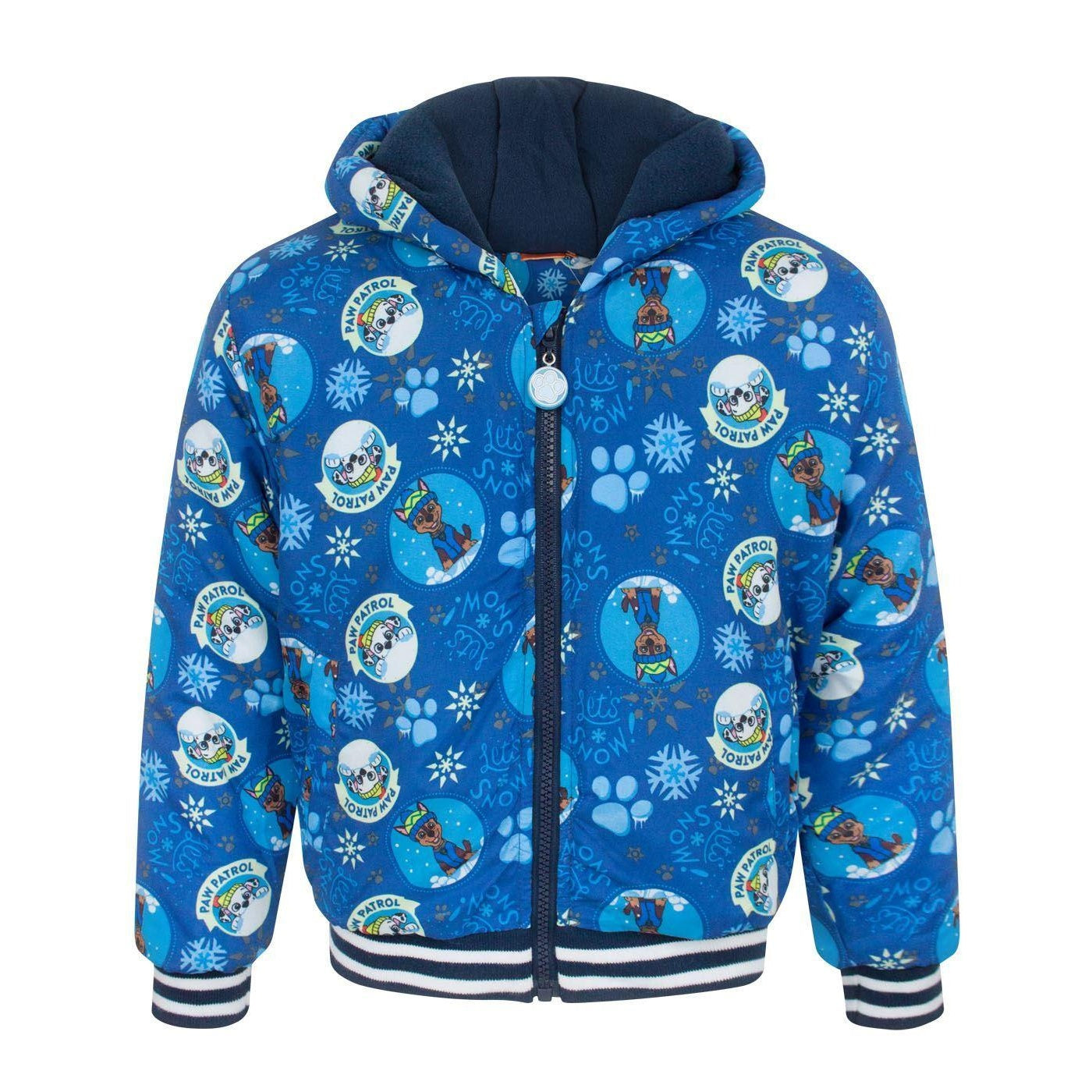 Blue - Front - Paw Patrol Childrens Boys Lets Snow Blue Coat