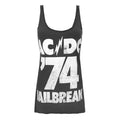 Charcoal - Front - Amplified Womens-Ladies AC-DC Jailbreak 74 Tank Top