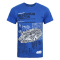 Blue - Front - Star Wars Official Mens Haynes Millennium Falcon T-Shirt