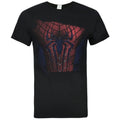 Black - Front - Spider-Man Official Mens Ripped Chest T-Shirt