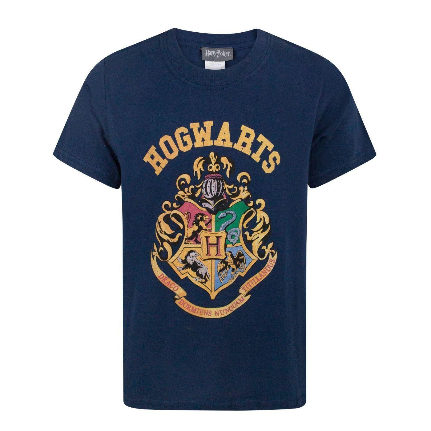 Blue - Front - Harry Potter Childrens Boys Hogwarts Crest T-Shirt