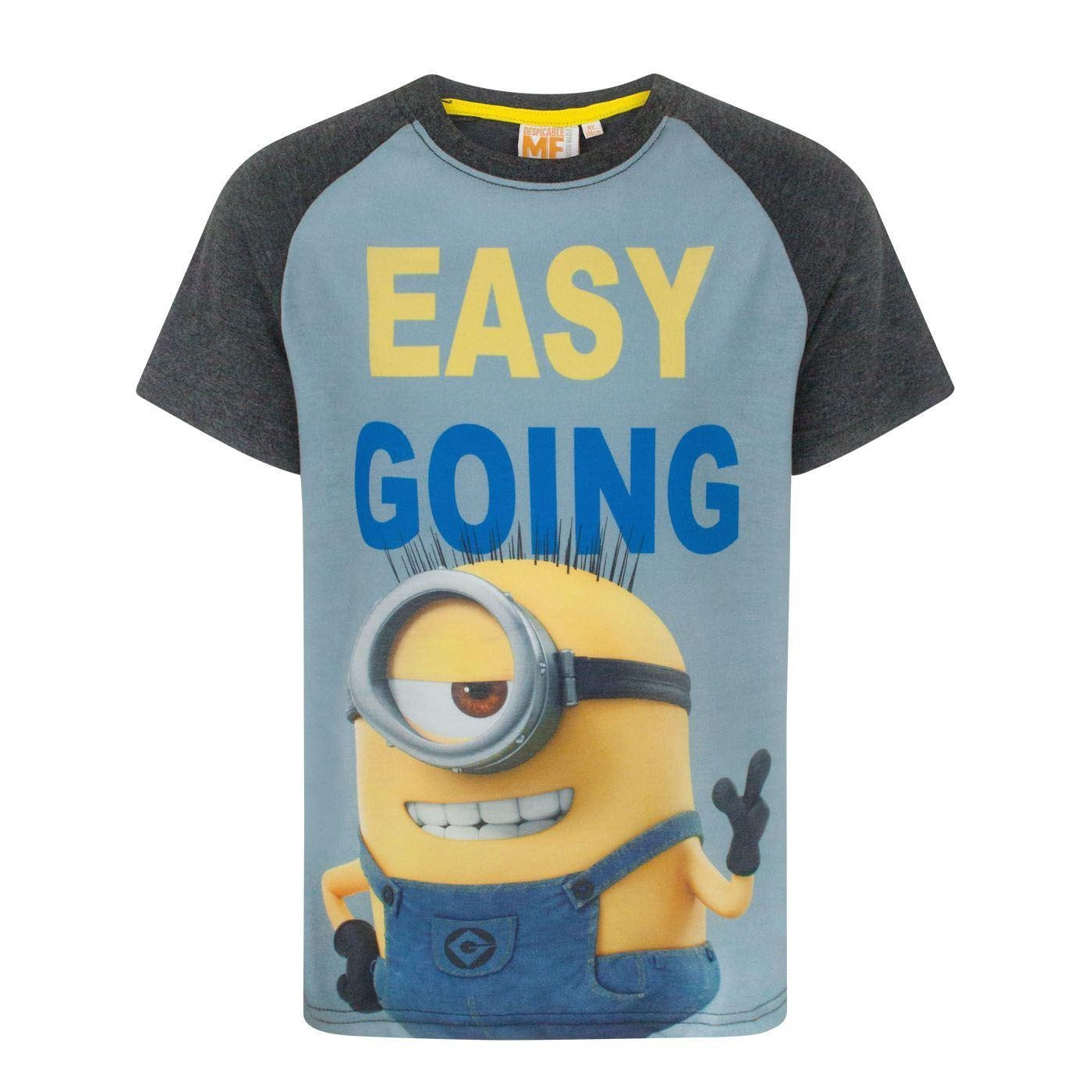 Charcoal - Front - Despicable Me Childrens Boys Easy Going Minion T-Shirt