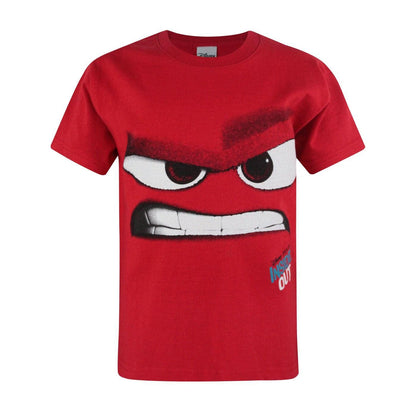 Red - Side - Disney Official Childrens-Kids Inside Out Anger T-Shirt