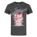 Charcoal - Front - David Bowie Official Mens Aladdin Sane T-Shirt
