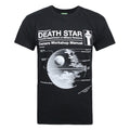 Black - Front - Star Wars Official Mens Haynes Manual Death Star T-Shirt