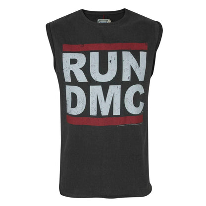 Charcoal - Front - Amplified Official Mens Run DMC Logo Vest